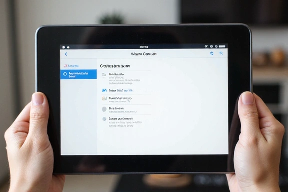 A person holding a tablet showing cookie settings